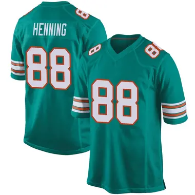 A.J. Henning Men's Game Aqua Miami Dolphins Alternate Jersey