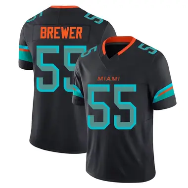 Aaron Brewer Youth Limited Blue Miami Dolphins Pitch 2025 Rivalries Collection Jersey