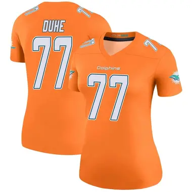 Adam Joseph Duhe Women's Legend Orange Miami Dolphins Color Rush Jersey