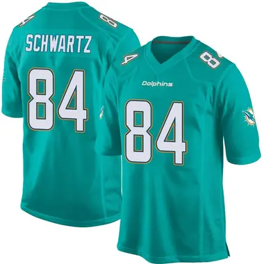 Anthony Schwartz Men's Game Aqua Miami Dolphins Team Color Jersey