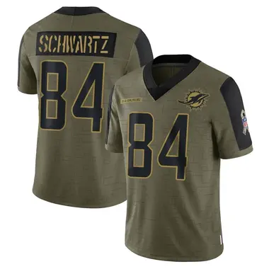Anthony Schwartz Men's Limited Olive Miami Dolphins 2021 Salute To Service Jersey