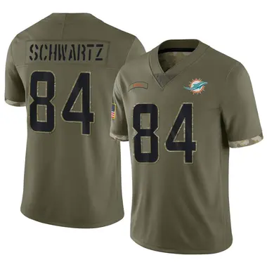 Anthony Schwartz Men's Limited Olive Miami Dolphins 2022 Salute To Service Jersey