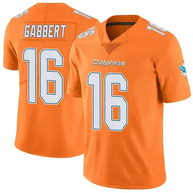Brett Gabbert Men's Limited Orange Miami Dolphins Color Rush Jersey
