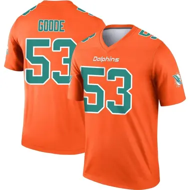 Cameron Goode Men's Legend Orange Miami Dolphins Inverted Jersey