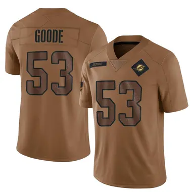 Cameron Goode Men's Limited Brown Miami Dolphins 2023 Salute To Service Jersey