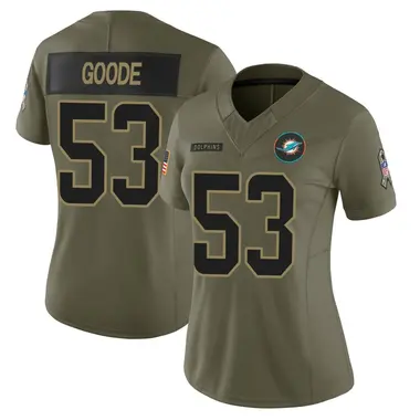 Cameron Goode Women's Limited Olive Miami Dolphins 2025 Salute to Service Jersey