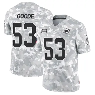 Cameron Goode Youth Limited Arctic Camo Miami Dolphins 2024 Salute to Service Jersey