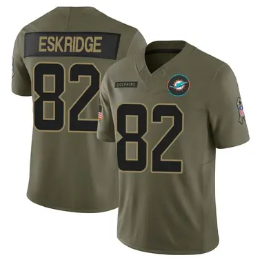 Dee Eskridge Men's Limited Olive Miami Dolphins 2025 Salute to Service Jersey