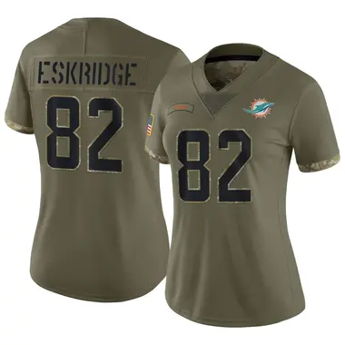 Dee Eskridge Women's Limited Olive Miami Dolphins 2022 Salute To Service Jersey