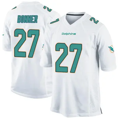 Ethan Bonner Men's Game White Miami Dolphins Jersey