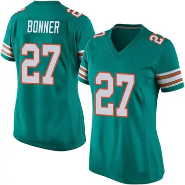 Ethan Bonner Women's Game Aqua Miami Dolphins Alternate Jersey