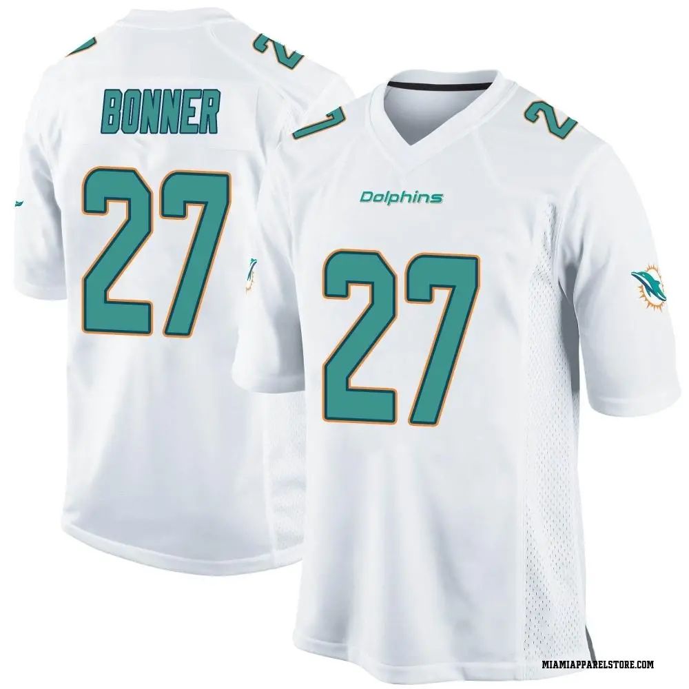 Ethan Bonner Youth Game White Miami Dolphins Jersey