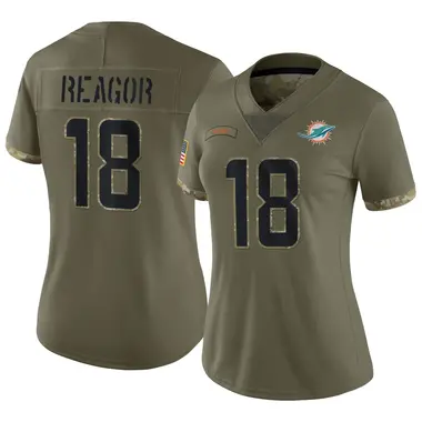 Jalen Reagor Women's Limited Olive Miami Dolphins 2022 Salute To Service Jersey