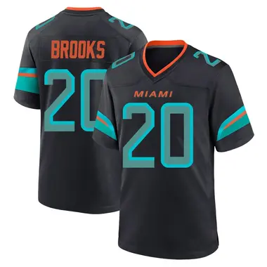 Jordyn Brooks Men's Game Blue Miami Dolphins Pitch 2025 Rivalries Collection Jersey