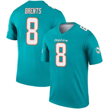 JuJu Brents Men's Legend Aqua Miami Dolphins Jersey