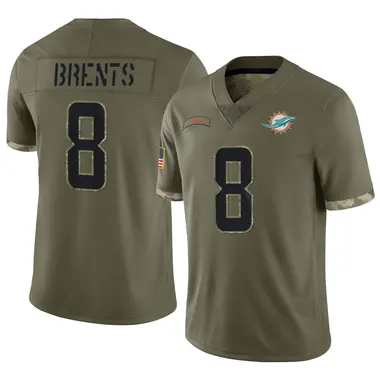 JuJu Brents Men's Limited Olive Miami Dolphins 2022 Salute To Service Jersey