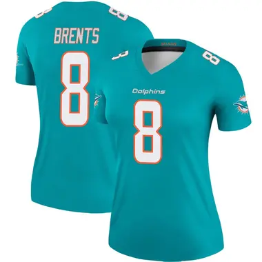 JuJu Brents Women's Legend Aqua Miami Dolphins Jersey