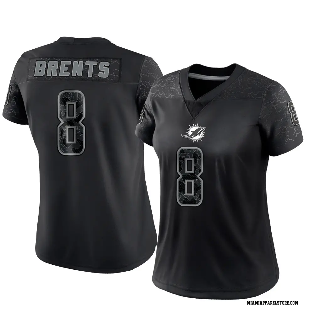 JuJu Brents Women's Limited Black Miami Dolphins Reflective Jersey