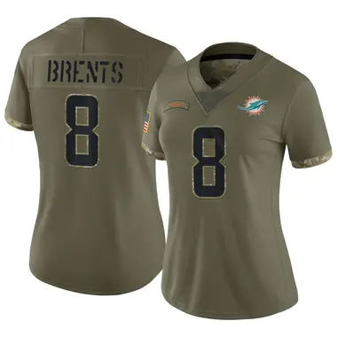 JuJu Brents Women's Limited Olive Miami Dolphins 2022 Salute To Service Jersey