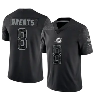 JuJu Brents Youth Limited Black Miami Dolphins Reflective Jersey