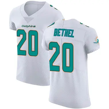 Justin Bethel Men's Elite White Miami Dolphins Vapor Untouchable Jersey