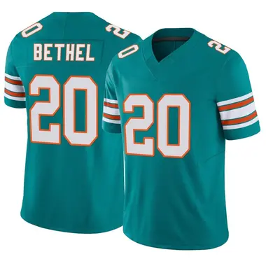 Justin Bethel Men's Limited Aqua Miami Dolphins Alternate Vapor F.U.S.E. Jersey