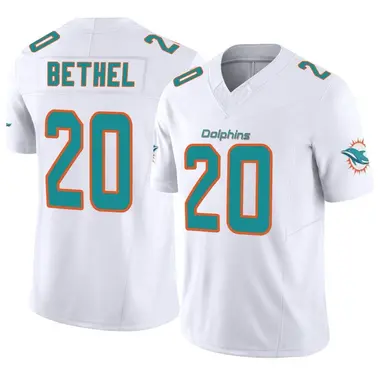 Justin Bethel Men's Limited White Miami Dolphins Vapor F.U.S.E. Jersey
