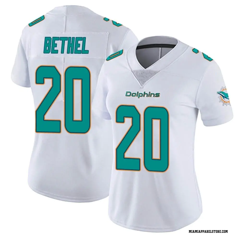 Justin Bethel Women's White Miami Dolphins limited Vapor Untouchable Jersey