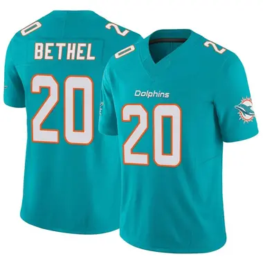 Justin Bethel Youth Limited Aqua Miami Dolphins Vapor F.U.S.E. Jersey