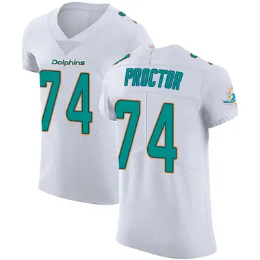 Kadyn Proctor Men's Elite White Miami Dolphins Vapor Untouchable Jersey