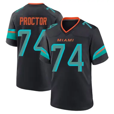 Kadyn Proctor Men's Game Blue Miami Dolphins Pitch 2025 Rivalries Collection Jersey