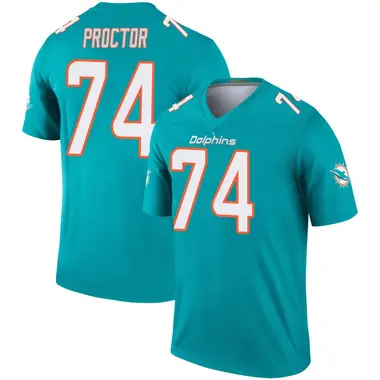 Kadyn Proctor Men's Legend Aqua Miami Dolphins Jersey