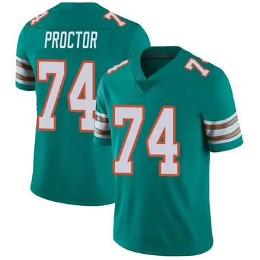 Kadyn Proctor Men's Limited Aqua Miami Dolphins Alternate Vapor Untouchable Jersey