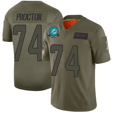 Kadyn Proctor Men's Limited Camo Miami Dolphins 2019 Salute to Service Jersey