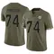 Kadyn Proctor Men's Limited Olive Miami Dolphins 2022 Salute To Service Jersey