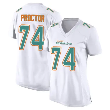 Kadyn Proctor Women's Game White Miami Dolphins Fashion Jersey