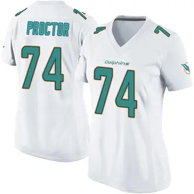 Kadyn Proctor Women's Game White Miami Dolphins Jersey