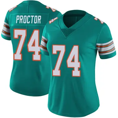 Kadyn Proctor Women's Limited Aqua Miami Dolphins Alternate Vapor Untouchable Jersey