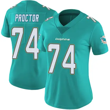 Kadyn Proctor Women's Limited Aqua Miami Dolphins Team Color Vapor Untouchable Jersey