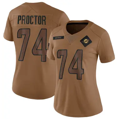 Kadyn Proctor Women's Limited Brown Miami Dolphins 2023 Salute To Service Jersey