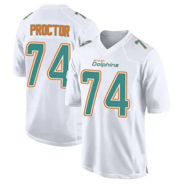 Kadyn Proctor Youth Game White Miami Dolphins Fashion Jersey