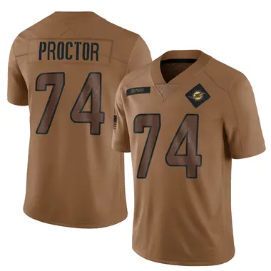 Kadyn Proctor Youth Limited Brown Miami Dolphins 2023 Salute To Service Jersey