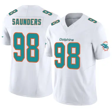Kahlil Saunders Men's Limited White Miami Dolphins Vapor F.U.S.E. Jersey