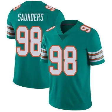 Kahlil Saunders Youth Limited Aqua Miami Dolphins Alternate Vapor Untouchable Jersey