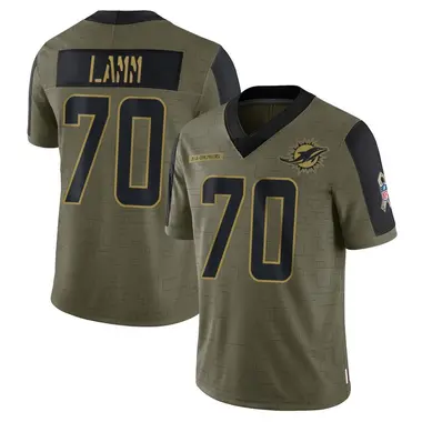 Kendall Lamm Men's Limited Olive Miami Dolphins 2021 Salute To Service Jersey