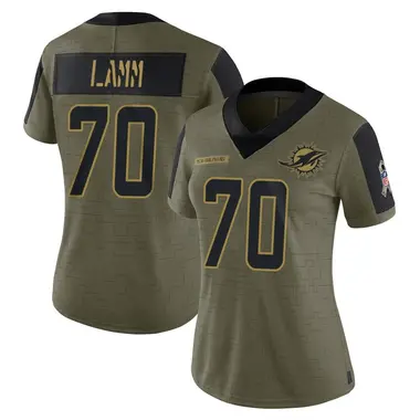 Kendall Lamm Women's Limited Olive Miami Dolphins 2021 Salute To Service Jersey