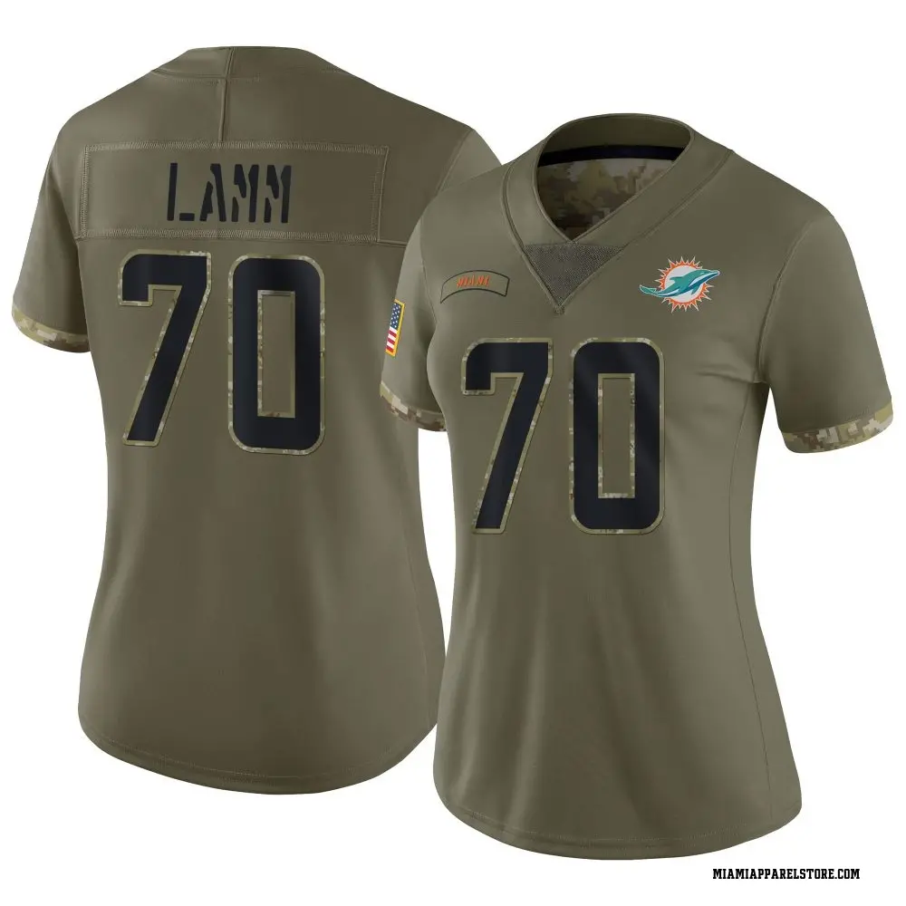 Kendall Lamm Women's Limited Olive Miami Dolphins 2022 Salute To Service Jersey