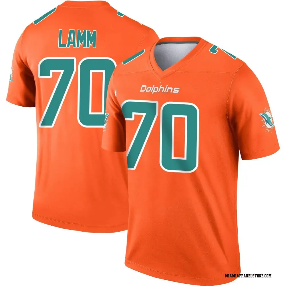 Kendall Lamm Youth Legend Orange Miami Dolphins Inverted Jersey