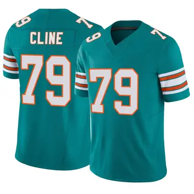 Kevin Cline Men's Limited Aqua Miami Dolphins Alternate Vapor F.U.S.E. Jersey
