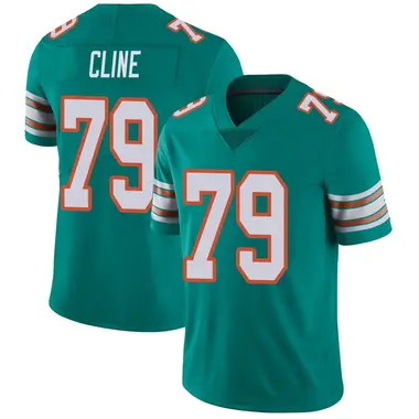 Kevin Cline Men's Limited Aqua Miami Dolphins Alternate Vapor Untouchable Jersey